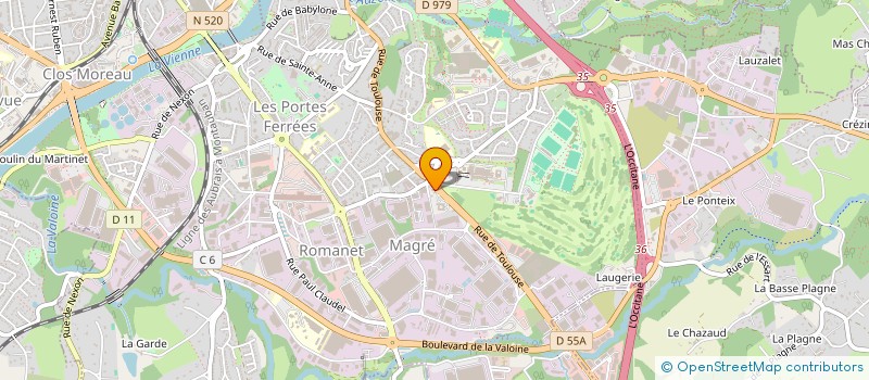 localisation de l'entreprise BGHOTELS.FR à LIMOGES