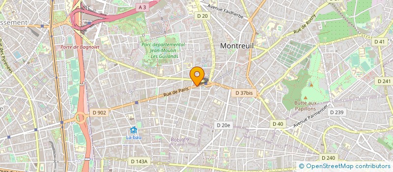 localisation de l'entreprise BGM à MONTREUIL