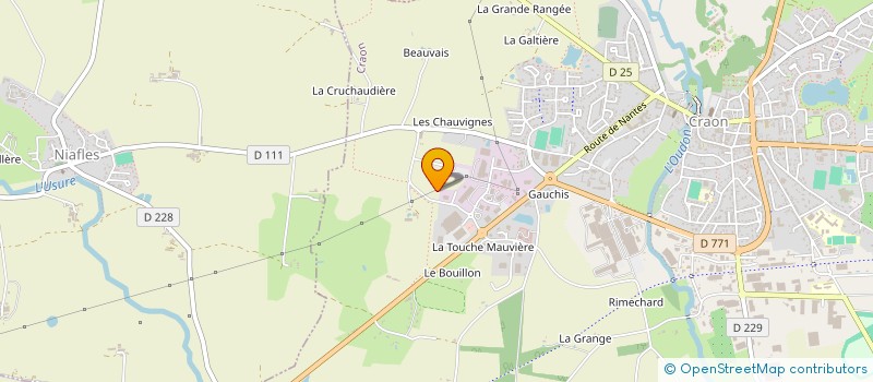 localisation de l'entreprise BGP PRODHOMME à CRAON