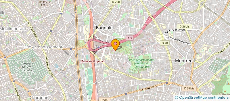 localisation de l'entreprise BGS TRANSPORT à BAGNOLET
