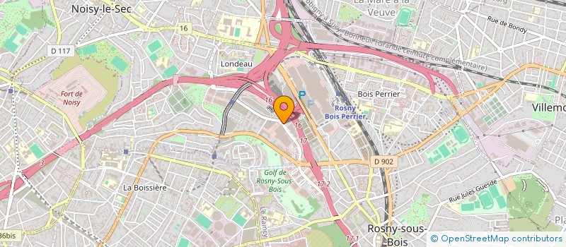 localisation de l'entreprise BGW DESIGN à ROSNY-SOUS-BOIS