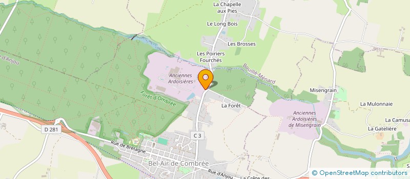 localisation de l'entreprise BH à OMBREE D'ANJOU