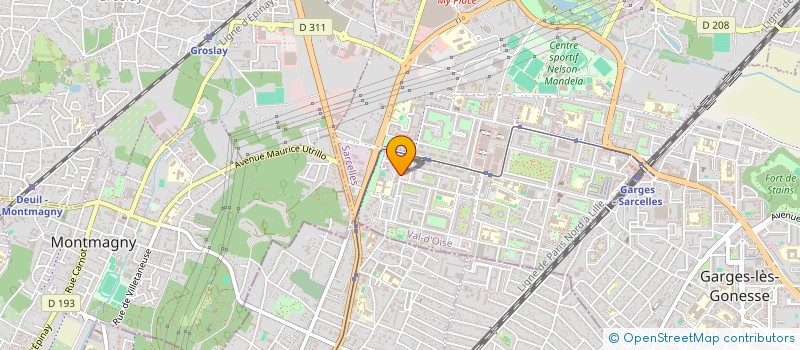 localisation de l'entreprise BH  SARCELLES