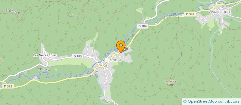 localisation de l'entreprise BH BTP  ALLARMONT