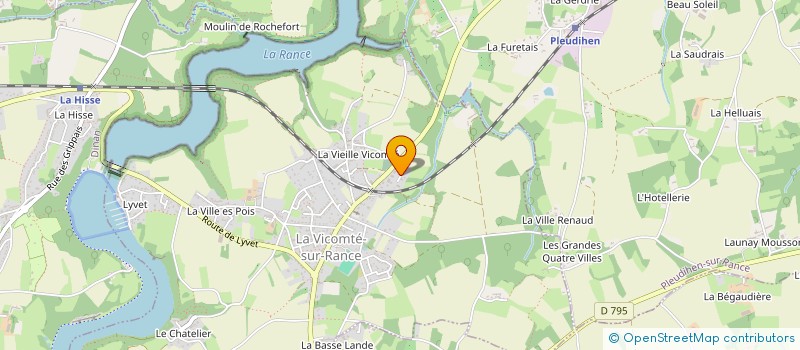 localisation de l'entreprise BH CONSTRUCTION à LA VICOMTE-SUR-RANCE