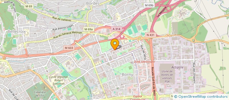 localisation de l'entreprise BH CONSTRUCTION  METZ