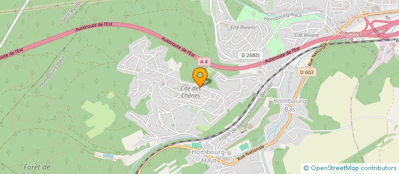 localisation de l'entreprise BH FIBRE 57 à HOMBOURG-HAUT