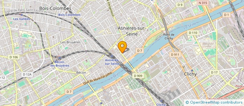 localisation de l'entreprise BH FOOD à ASNIERES-SUR-SEINE