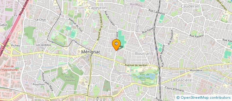 localisation de l'entreprise BH GROUP  MERIGNAC