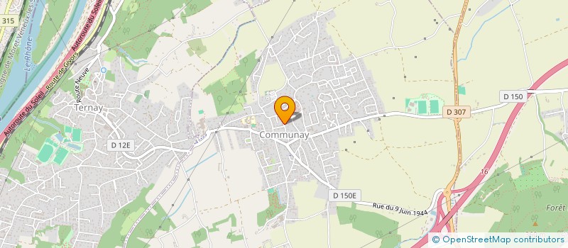 localisation de l'entreprise BH PLOMBERIE CHAUFFAGE SYSTEMES SOLAIRES CLIMATISATION  COMMUNAY