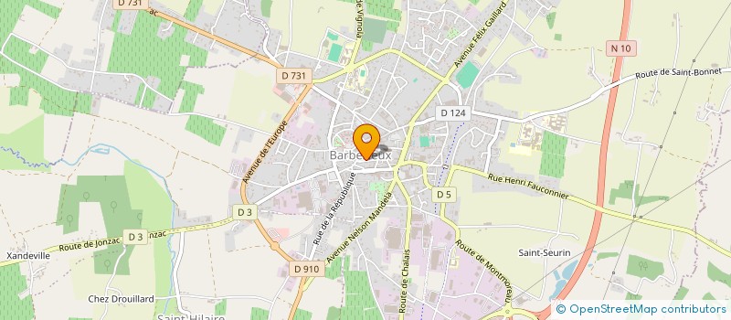 localisation de l'entreprise BH PRESTA VITICOLE  BARBEZIEUX-SAINT-HILAIRE