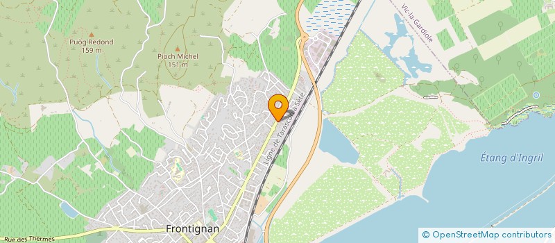 localisation de l'entreprise BH TAXI à FRONTIGNAN