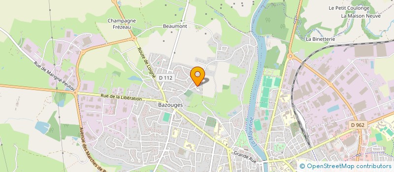 localisation de l'entreprise BH-TAXI  CHATEAU-GONTIER-SUR-MAYENNE