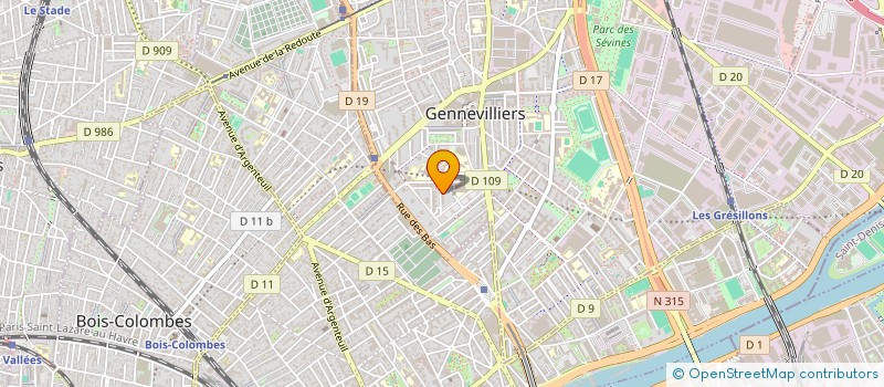localisation de l'entreprise BH TECH à GENNEVILLIERS