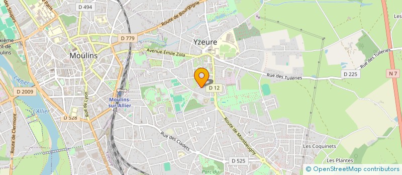 localisation de l'entreprise BH VAD à YZEURE