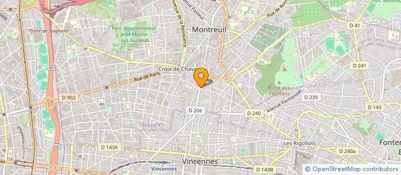localisation de l'entreprise BHA BTP à MONTREUIL
