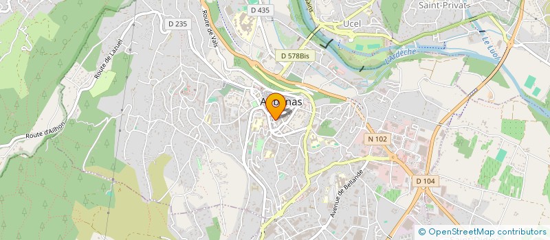 localisation de l'entreprise BHANS à AUBENAS