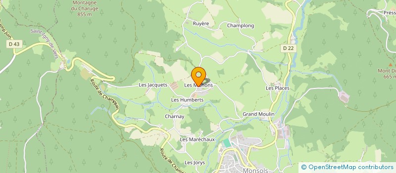 localisation de l'entreprise BHC PLATRERIE PEINTURE ET SOL  DEUX-GROSNES