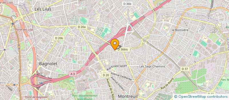 localisation de l'entreprise BHD à MONTREUIL