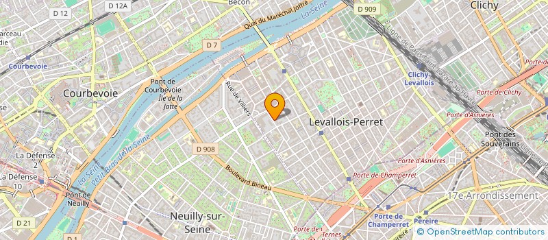 localisation de l'entreprise BHD FORMATION à LEVALLOIS-PERRET