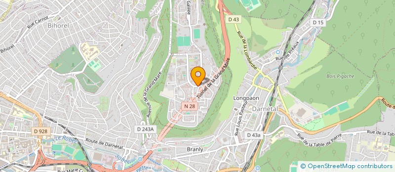 localisation de l'entreprise BHDR (BISTROT DES HAUTS DE ROUEN) à ROUEN