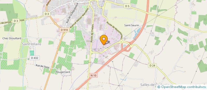 localisation de l'entreprise BHE31  BARBEZIEUX-SAINT-HILAIRE