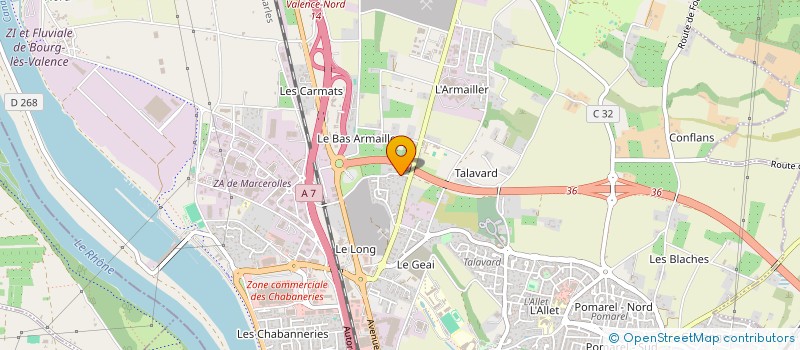 localisation de l'entreprise BHM  BOURG-LES-VALENCE