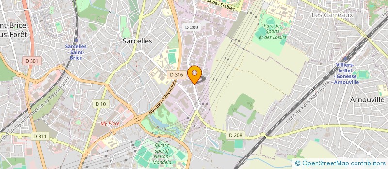 localisation de l'entreprise BHM CONSTRUCTION à SARCELLES