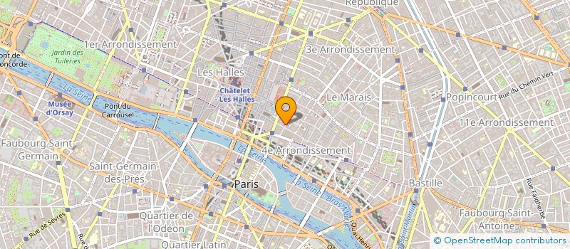 localisation de l'entreprise BHM OPTIQUE à PARIS