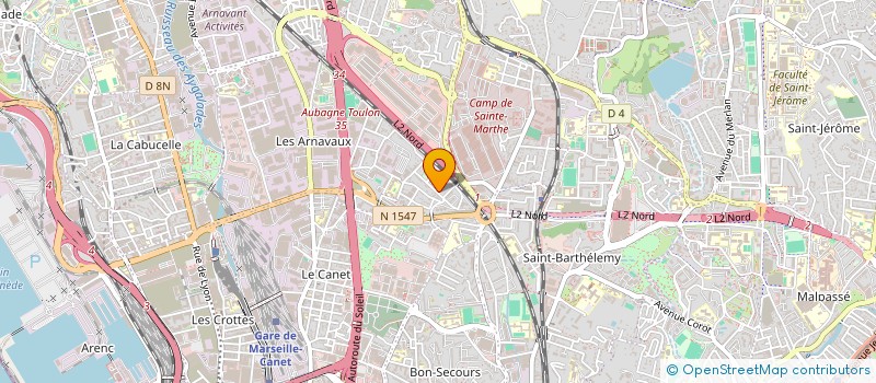 localisation de l'entreprise BHM-TP à MARSEILLE