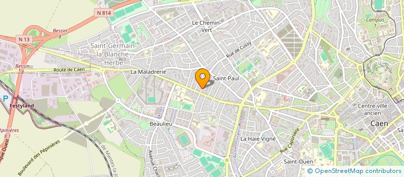 localisation de l'entreprise BHNT à CAEN