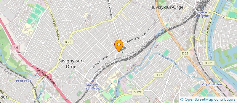 localisation de l'entreprise BHP à SAVIGNY-SUR-ORGE