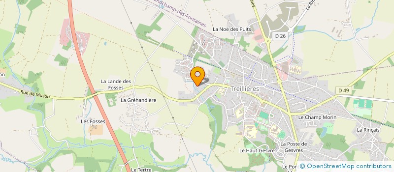 localisation de l'entreprise BHR  TREILLIERES