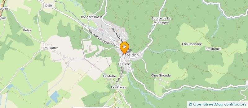 localisation de l'entreprise BHR  CHATELDON