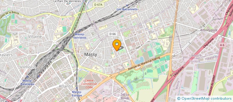 localisation de l'entreprise BHV à MASSY
