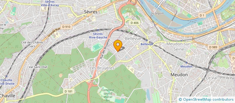 localisation de l'entreprise BI2M à MEUDON