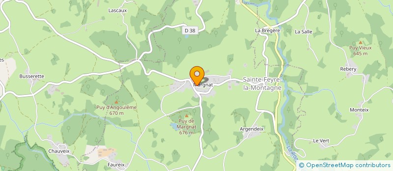 localisation de l'entreprise BIALOUX GERVAIS ET ODETTE à SAINTE-FEYRE-LA-MONTAGNE