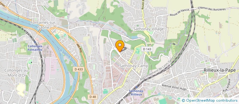 localisation de l'entreprise BIARD ET ASSOCIES  SATHONAY-CAMP