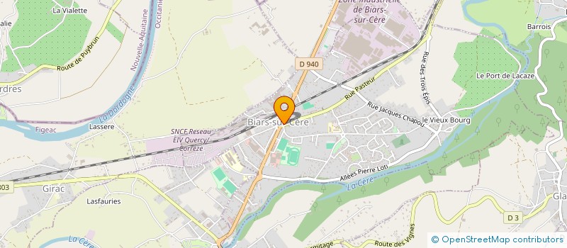 localisation de l'entreprise BIARS MG RECRUTEMENT  BIARS-SUR-CERE