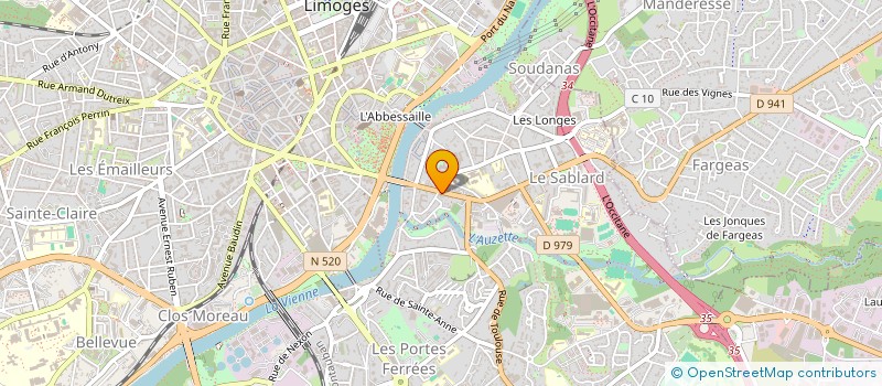 localisation de l'entreprise BIAUGEAUD à LIMOGES