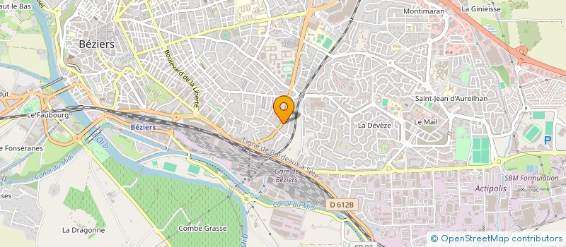 localisation de l'entreprise BIAXES à BEZIERS