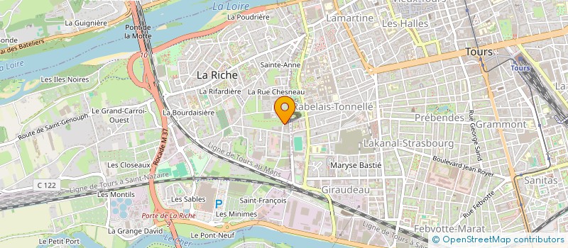 localisation de l'entreprise BIB'HOP à LA RICHE