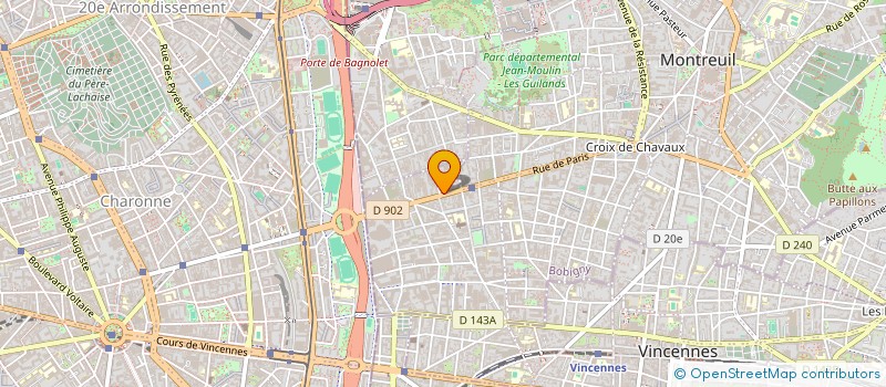 localisation de l'entreprise BIBA à MONTREUIL