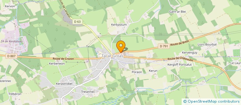 localisation de l'entreprise BIBI BLANCHISSERIE  CROZON