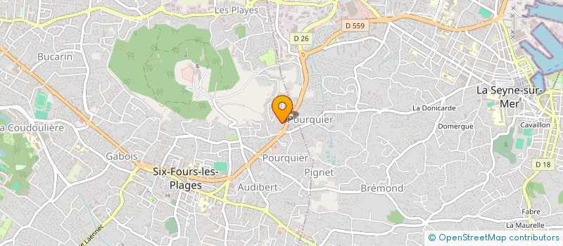localisation de l'entreprise BIBI SARL à SIX-FOURS-LES-PLAGES