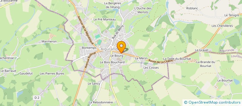 localisation de l'entreprise BIBLIOTHEQUE CENTRE DOCUMENTAIRE DU SECTEUR D'AIGURANDE à AIGURANDE