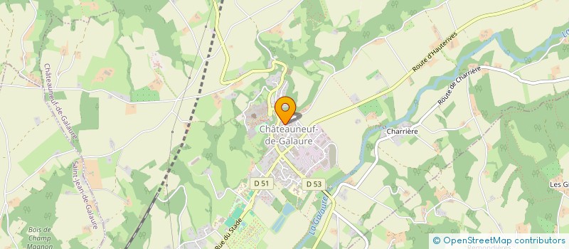 localisation de l'entreprise BIBLIOTHEQUE DE L'OISEAU LIRE  CHATEAUNEUF-DE-GALAURE