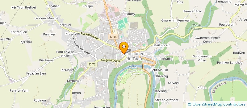 localisation de l'entreprise BIBLIOTHEQUE DES BEBES BOUQUINEURS à CHATEAUNEUF-DU-FAOU