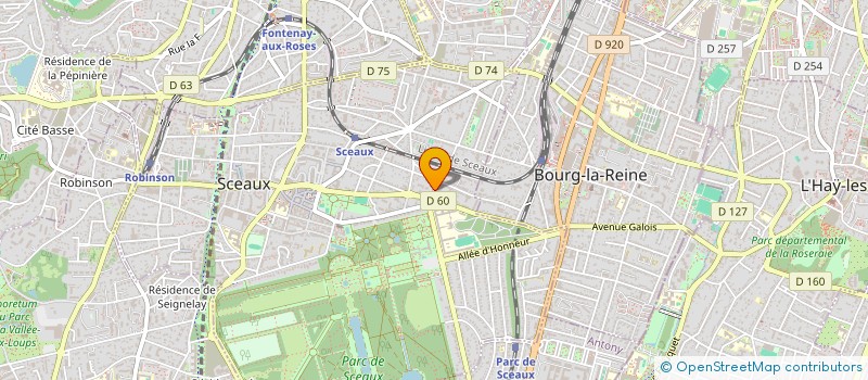 localisation de l'entreprise BIBLIOTHEQUE ETUDIANTE E.P.F à SCEAUX