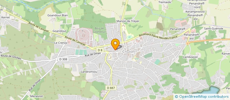 localisation de l'entreprise BIBLIOTHEQUE HENRI QUEFFELEC  CROZON